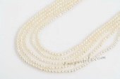 rseed009 A Grade 3-4mm white Small Off Round seed Pearls strands